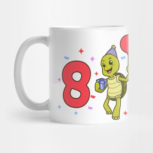 I am 8 with turtle - kids birthday 8 years old Mug